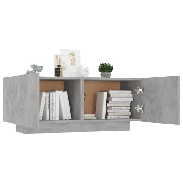 The Living Store sengeskab 100x35x40 cm konstrueret træ betongrå - Natborde