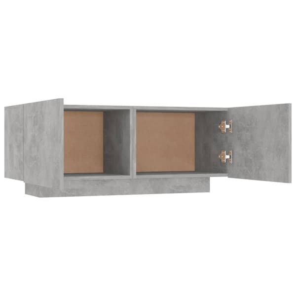 The Living Store sengeskab 100x35x40 cm konstrueret træ betongrå - Natborde