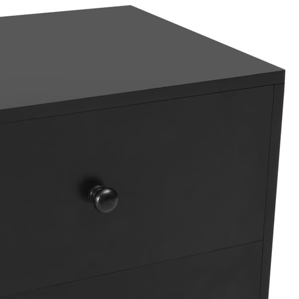 The Living Store Sängbord 2 st svart 40x30x50 cm massiv furu - Nattduksbord