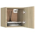Miniatyrbillede 4 af 10: The Living Store sengeskab 30,5x30x30 cm spånplade sonoma-eg -  Natborde