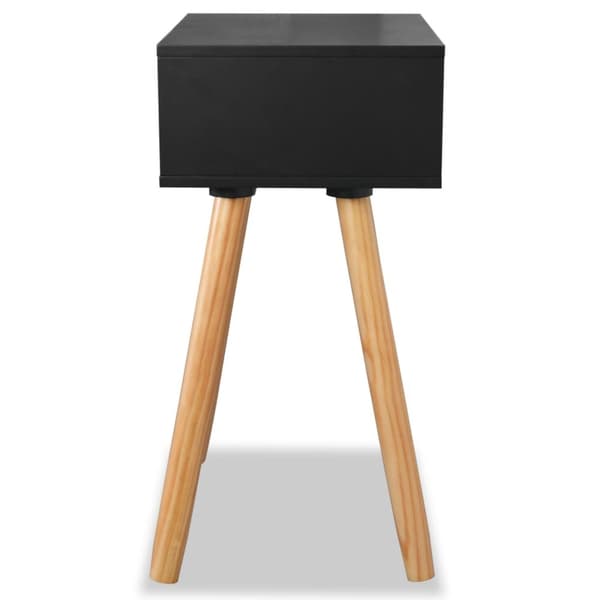 The Living Store Yöpöydät 2 kpl mänty 40x30x61 cm Musta - Yöpöydät