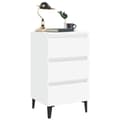 Miniatyrbillede 4 af 8: The Living Store sengeskab m. metalben 40x35x69 cm hvid -  Natborde