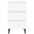 Miniatyrbillede 5 af 8: The Living Store sengeskab m. metalben 40x35x69 cm hvid -  Natborde