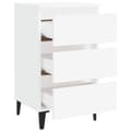 Miniatyrbillede 7 af 8: The Living Store sengeskab m. metalben 40x35x69 cm hvid -  Natborde