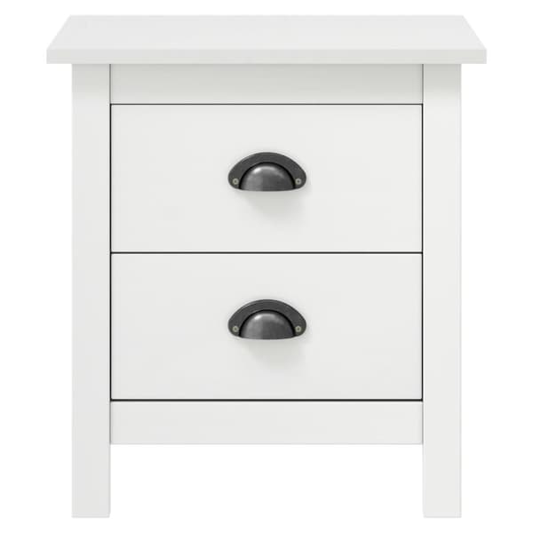 The Living Store sengebord Hill 46x35x49,5 cm massivt fyrretræ hvid - Natborde