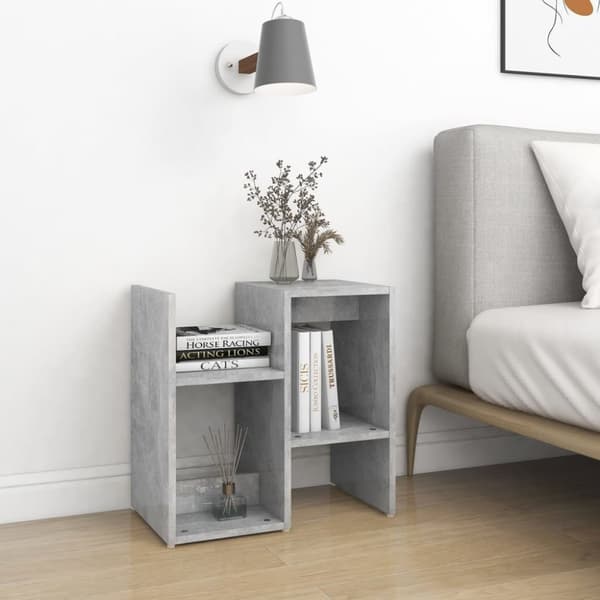 The Living Store sengeskab 50x30x51,5 cm spånplade betongrå -  Natborde