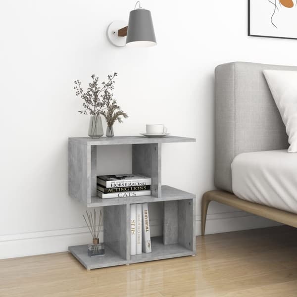 The Living Store sengeskab 50x30x51,5 cm spånplade betongrå -  Natborde