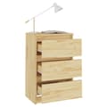 Miniatyrbild 4 av 8: The Living Store Sängbord 2 st 40x29,5x64 cm massiv furu -  Nattduksbord