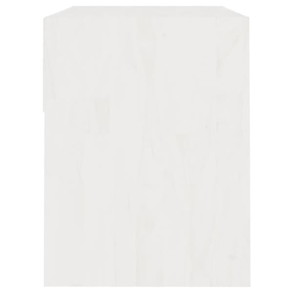 The Living Store sengebord 40x31x40 cm massivt fyrretræ hvid - Natborde