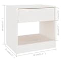 Miniatyrbillede 8 af 8: The Living Store sengebord 40x31x40 cm massivt fyrretræ hvid -  Natborde