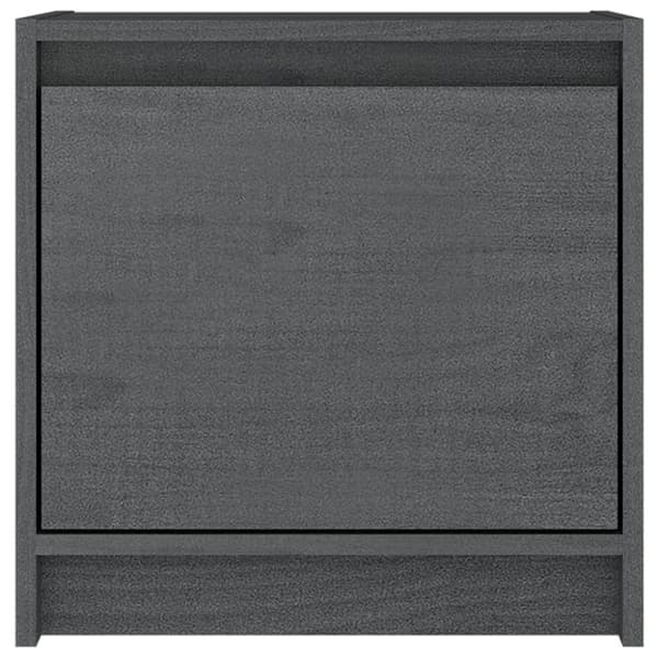 The Living Store sengeskab 40x30,5x40 cm massivt fyrretræ grå - Natborde