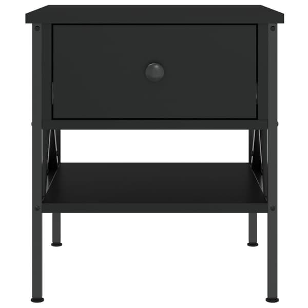 The Living Store sengebord 40x42x45 cm konstrueret træ sort - Natborde