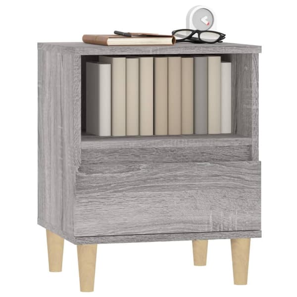 The Living Store Yöpöydät 2 kpl harmaa Sonoma 40x35x50 cm - Yöpöydät