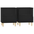 Miniatyrbillede 3 af 11: The Living Store sengeborde 2 stk. 40x35x50 cm sort -  Natborde