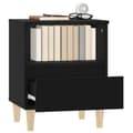 Miniatyrbillede 6 af 11: The Living Store sengeborde 2 stk. 40x35x50 cm sort -  Natborde