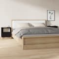 Miniatyrbillede 2 af 11: The Living Store sengeborde 2 stk. 40x35x50 cm sort -  Natborde