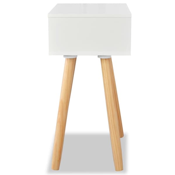 The Living Store sengebord 2 stk. massivt fyretræ 40 x 30 x 61 cm hvid - Natborde