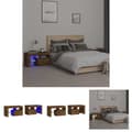 Pikkukuva 1 / 11: The Living Store Yöpöydät 2 kpl LED-valoilla ruskea tammi 70x36,5x40 cm -  Yöpöydät
