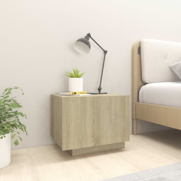 The Living Store Yöpöytä Sonoma-tammi 100x35x40 cm tekninen puu - Yöpöydät