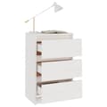 Pikkukuva 4 / 8: The Living Store Yöpöytä valkoinen 40x29,5x64 täysi mänty -  Yöpöydät