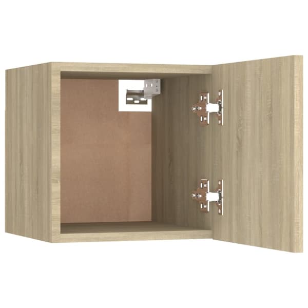 The Living Store Sängbord 2 st sonoma ek 30,5x30x30 cm konstruerat trä - Nattduksbord