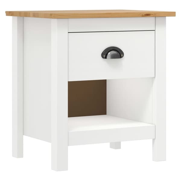 The Living Store sengeborde Hill 2 stk. 46x35x49,5 cm massivt fyrretræ - Natborde