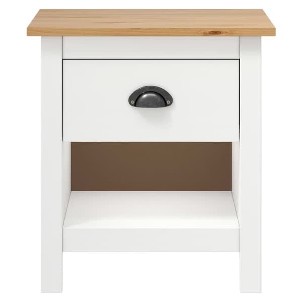 The Living Store sengeborde Hill 2 stk. 46x35x49,5 cm massivt fyrretræ - Natborde