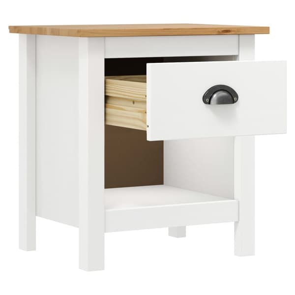The Living Store sengeborde Hill 2 stk. 46x35x49,5 cm massivt fyrretræ - Natborde
