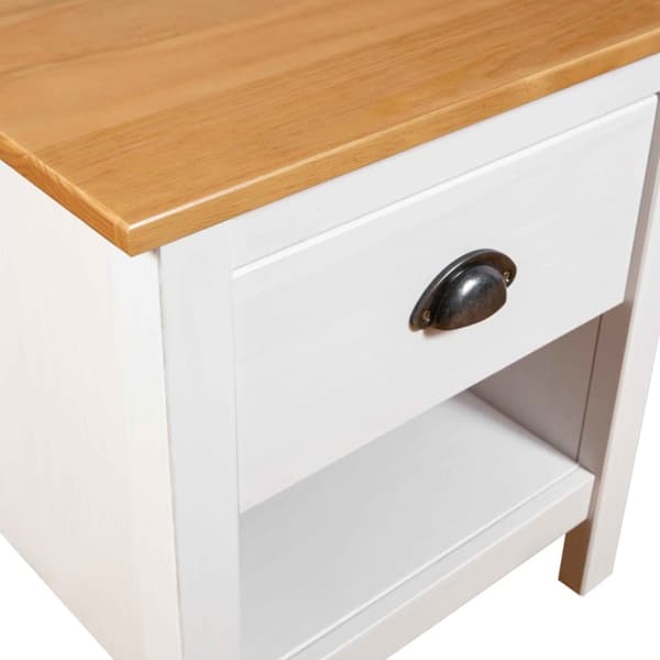 The Living Store sengeborde Hill 2 stk. 46x35x49,5 cm massivt fyrretræ - Natborde