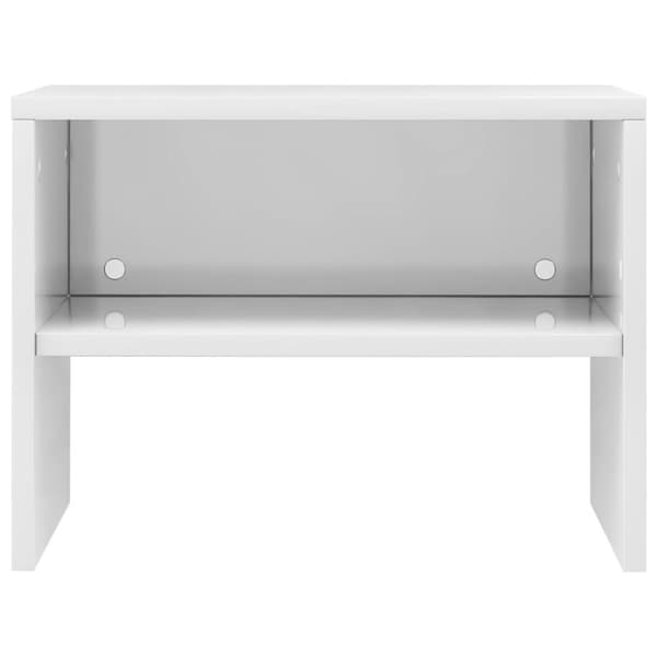 The Living Store Sängbord vit högglans 40x30x30 cm konstruerat trä - Nattduksbord
