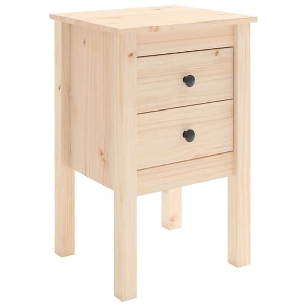 The Living Store sengebord 40x35x61,5 cm massivt fyrretræ -  Natborde