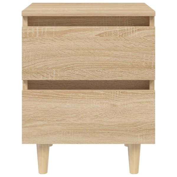 The Living Store sengeskab med ben i massivt fyrretræ 40x35x50 cm sonoma-eg -  Natborde