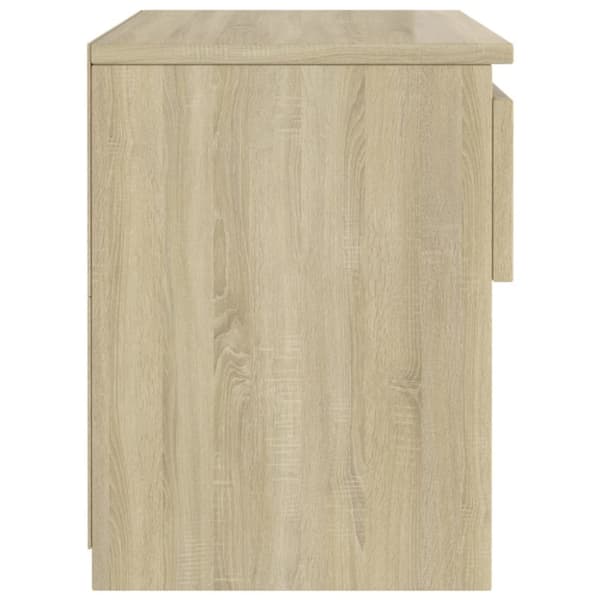 The Living Store Nattduksbord sonoma-ek 40x30x39 cm spånskiva - Nattduksbord