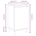 Miniatyrbillede 11 af 11: The Living Store sengeborde 2 stk. 40x35x70 cm konstrueret træ brun egetræsfarve -  Natborde