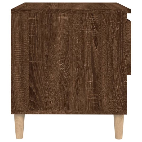 The Living Store Sängbord 2 st brun ek 50x46x50 cm konstruerat trä - Nattduksbord
