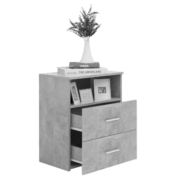The Living Store sengeskabe 2 stk. 50x32x60cm betongrå -  Natborde