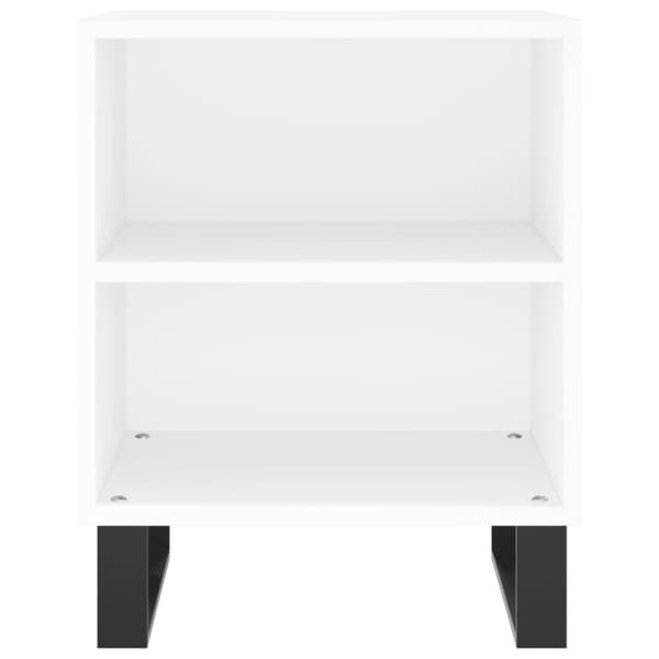 The Living Store sengeborde 2 stk. 40x30x50 cm konstrueret træ hvid - Natborde