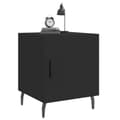 Miniatyrbillede 5 af 11: The Living Store sengeborde 2 stk. 40x40x50 cm konstrueret træ sort -  Natborde