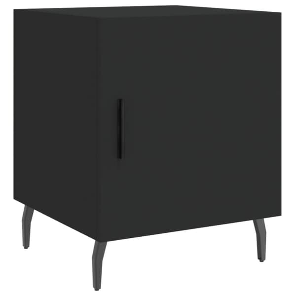 The Living Store sengeborde 2 stk. 40x40x50 cm konstrueret træ sort - Natborde