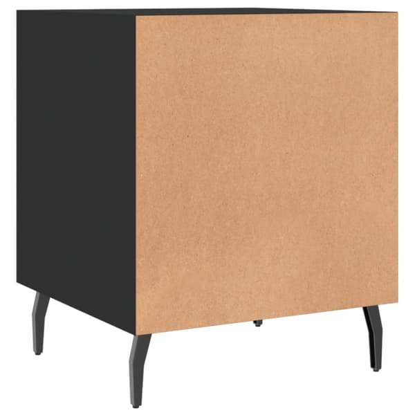 The Living Store sengeborde 2 stk. 40x40x50 cm konstrueret træ sort - Natborde