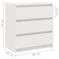 Miniatyrbillede 10 af 10: The Living Store sengeskab 60x36x64 cm massivt fyrretræ hvid -  Natborde