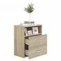 Miniatyrbild 5 av 11: The Living Store Sängbord 2 st sonoma-ek 50x32x60 cm -  Nattduksbord