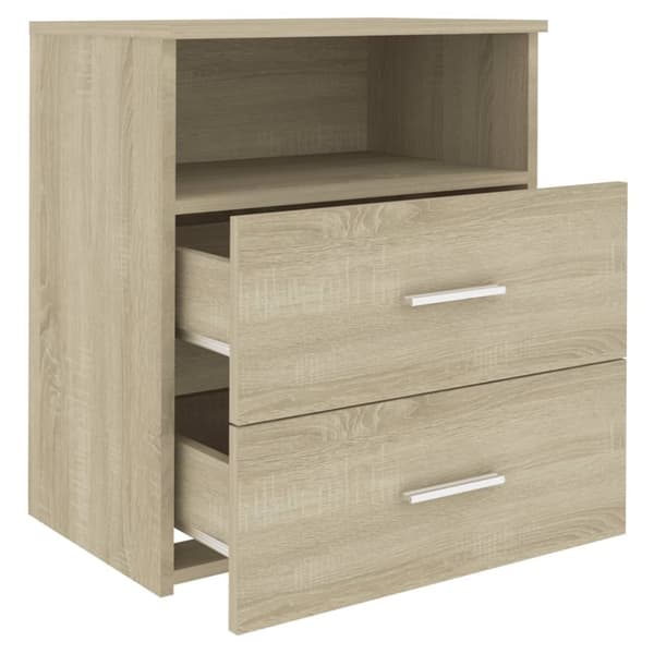 The Living Store Sängbord 2 st sonoma-ek 50x32x60 cm -  Nattduksbord