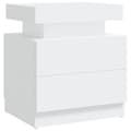 Miniatyrbillede 3 af 9: The Living Store sengebord 45x35x52 cm spånplade hvid -  Natborde