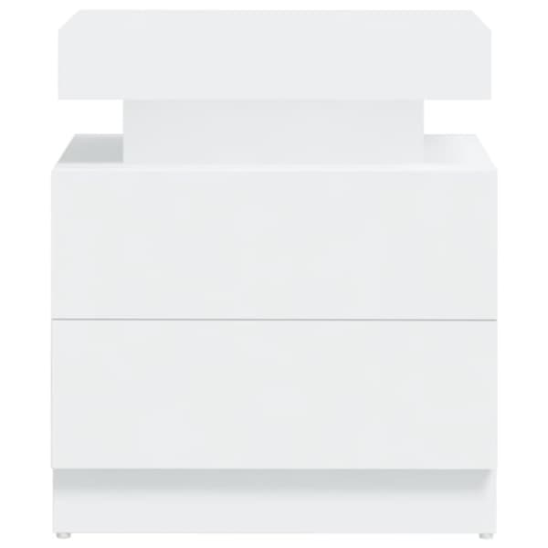 The Living Store sengebord 45x35x52 cm spånplade hvid -  Natborde