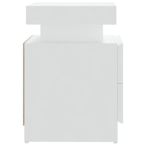 The Living Store sengebord 45x35x52 cm spånplade hvid -  Natborde