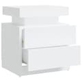 Miniatyrbillede 7 af 9: The Living Store sengebord 45x35x52 cm spånplade hvid -  Natborde