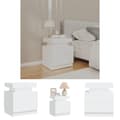Miniatyrbillede 1 af 9: The Living Store sengebord 45x35x52 cm spånplade hvid -  Natborde
