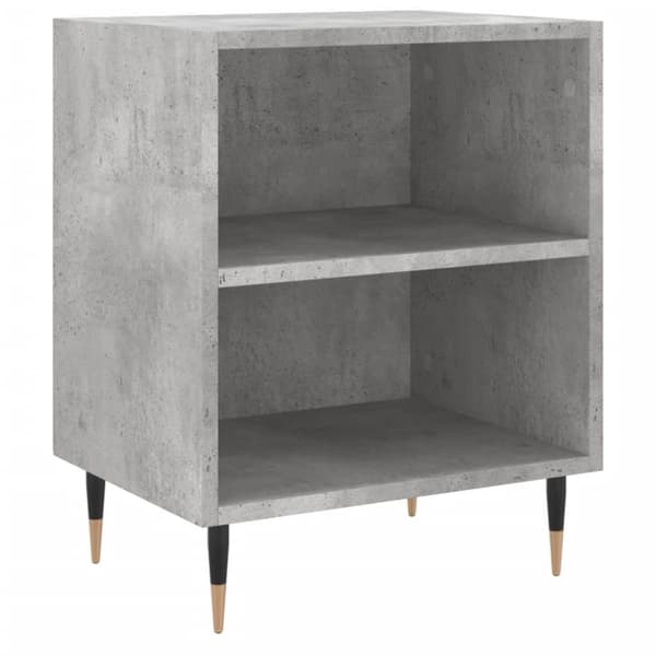 The Living Store sengebord 40x30x50 cm konstrueret træ betongrå - Natborde