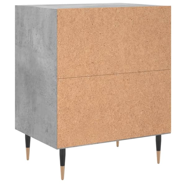 The Living Store sengebord 40x30x50 cm konstrueret træ betongrå - Natborde
